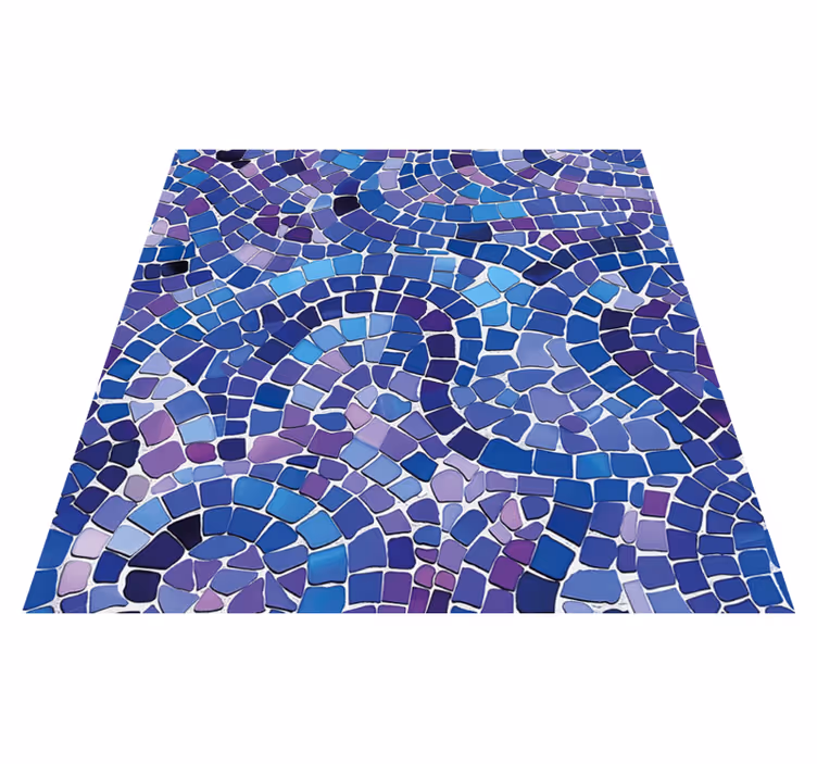 Mosaic effect blue vinyl carpet - TenStickers