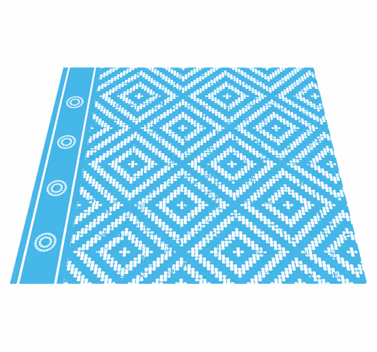 Modern squares pattern blue vinyl carpet - TenStickers