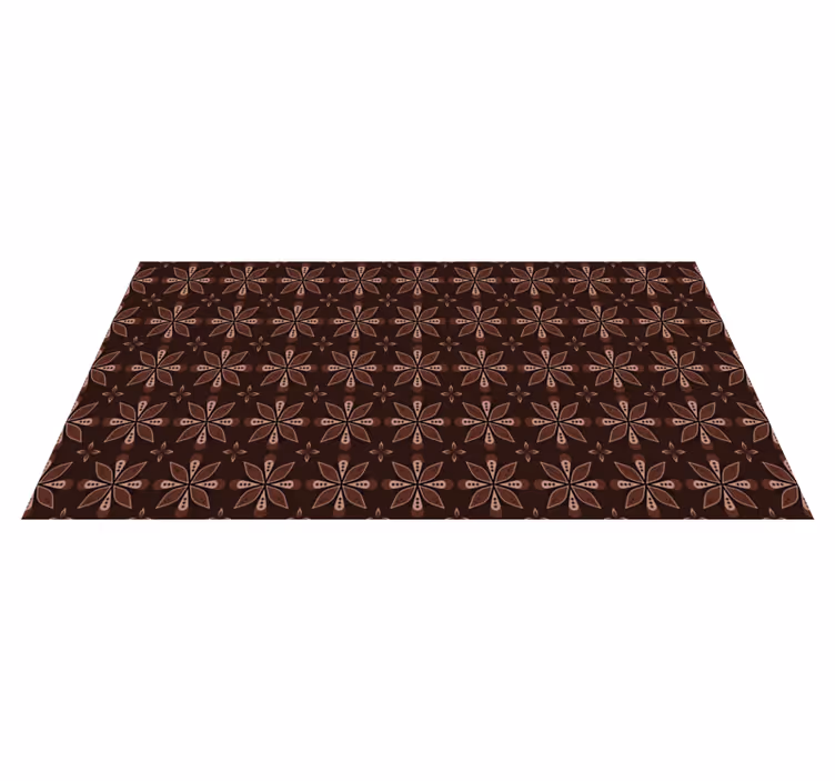 Geometric Floral Symmetry entrance hall vinyl carpet - TenStickers