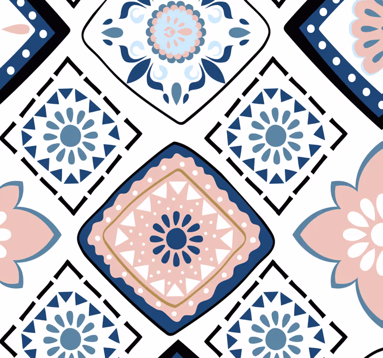 Tile Pattern Elegance tiles wallpaper - TenStickers