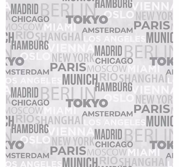 Name of cities text wallpaper - TenStickers