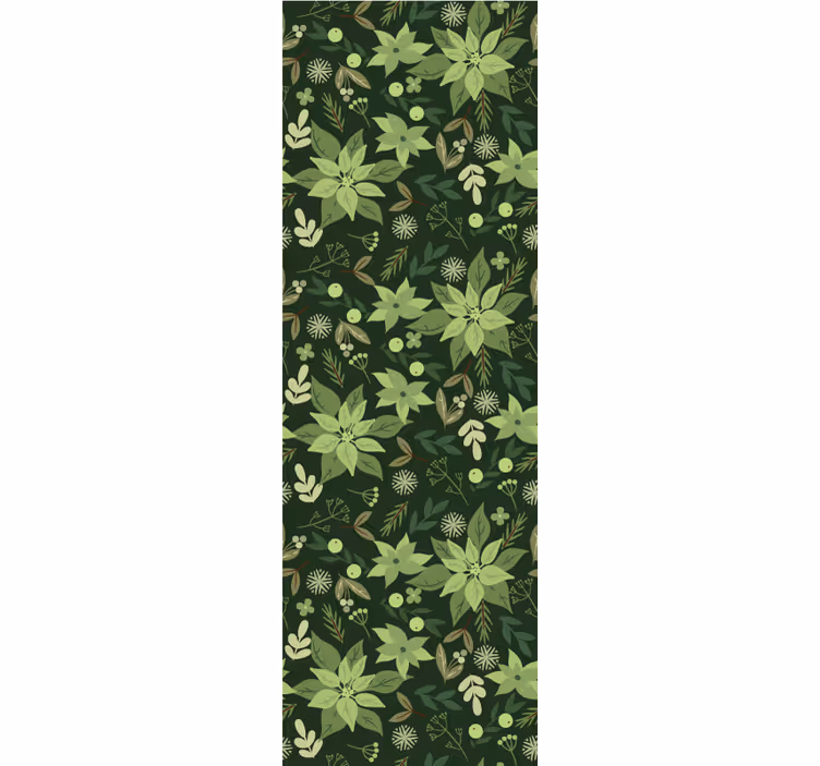 Green natural pattern leaves wallpaper - TenStickers