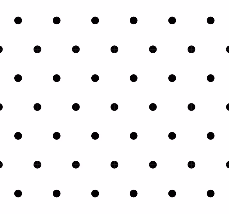 Simple black and white motif wallpaper dots - TenStickers