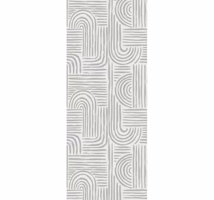 Stylish Curved Lines wallpaper geometric - TenStickers