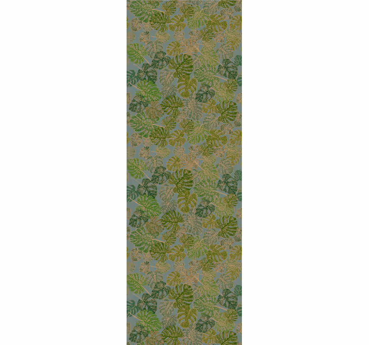Monstera green motif leaves wallpaper - TenStickers