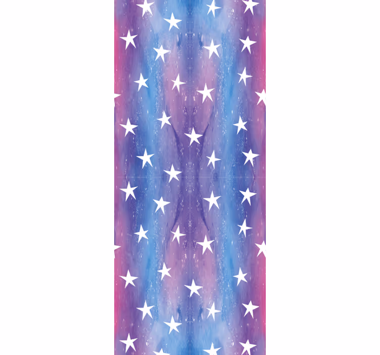 Purple and blue stripes stars wallpaper - TenStickers