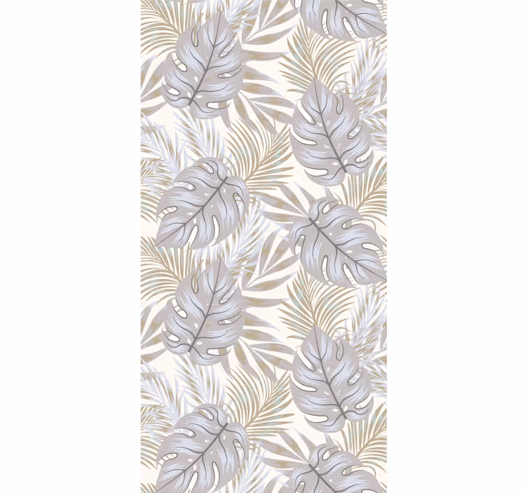 Monstera elegant motif leaves wallpaper - TenStickers