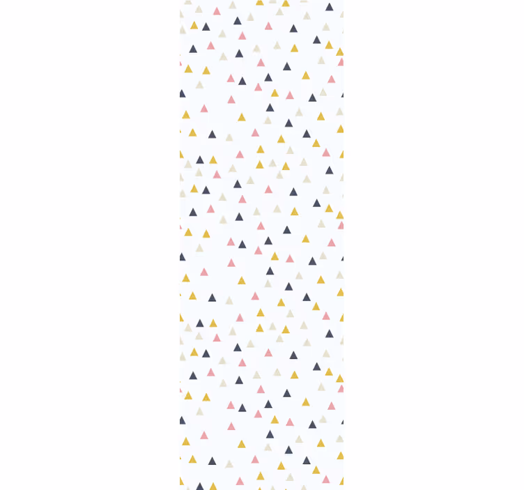 Colorful minimalistic white design wallpaper triangles - TenStickers