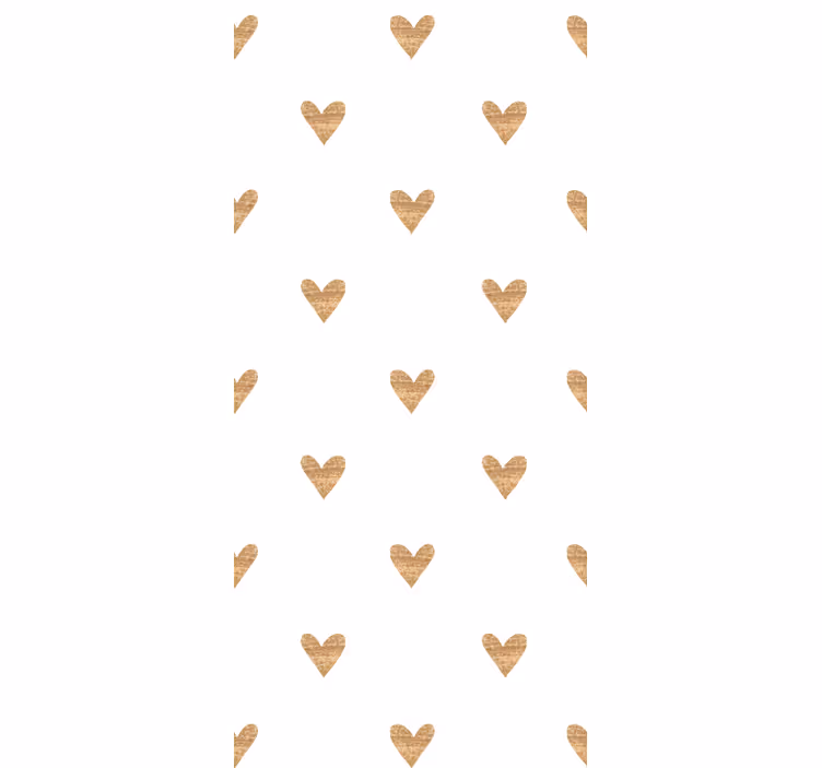 Golden heart with white background wallpaper childrens room - TenStickers