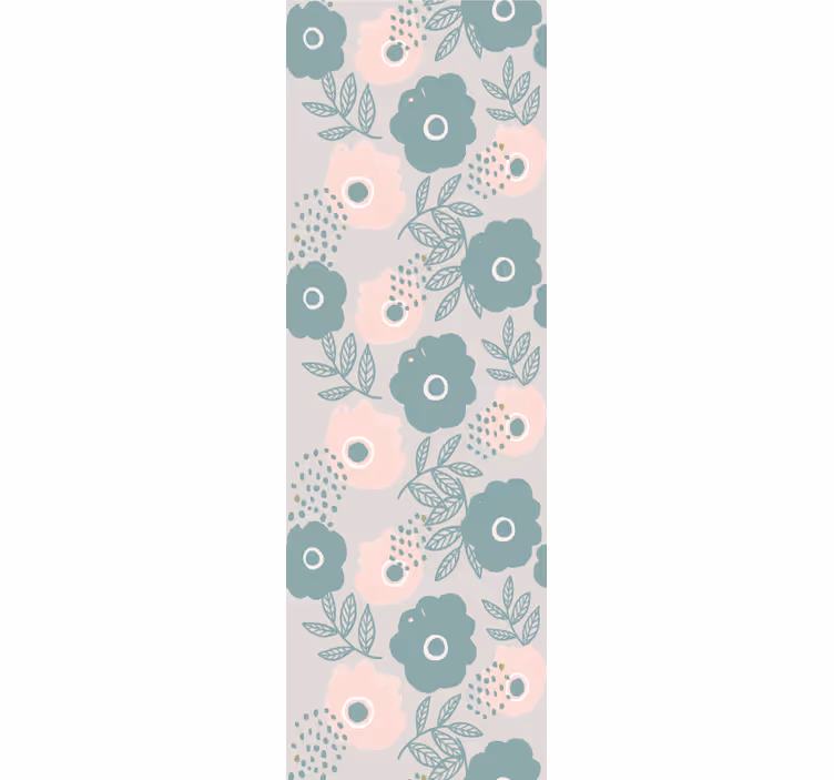 Soft patterns wallpaper flowery - TenStickers