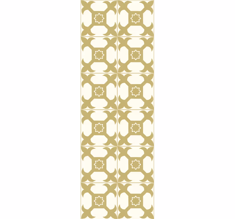 Light mustard yellow tiles wallpaper - TenStickers
