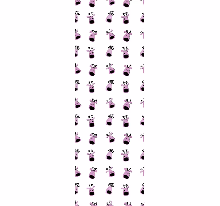 Happy Reindeer Faces cute animal wallpaper - TenStickers