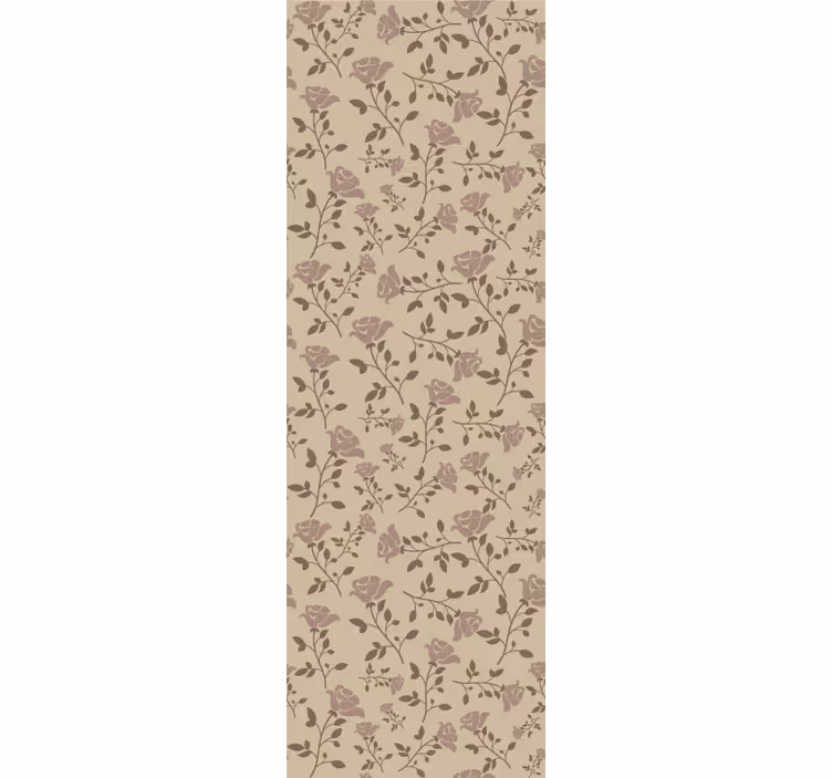 Delicate rose motif wallpaper flowery - TenStickers