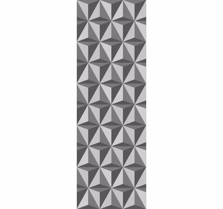 3D grey triangles wallpaper patterns - TenStickers
