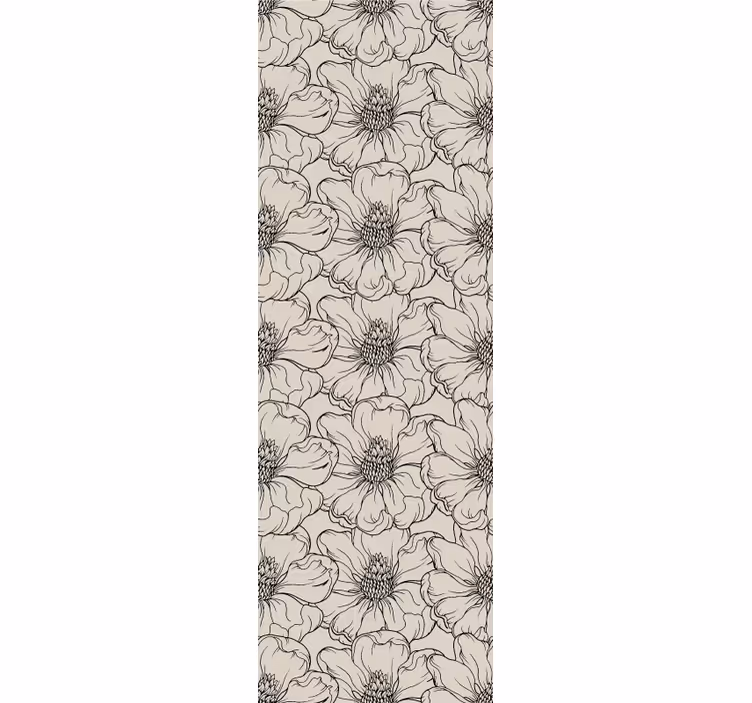Elegant flower pattern living room wallpaper - TenStickers