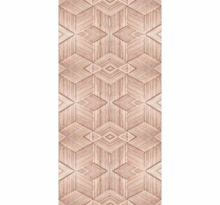 Intricate patterns wood feature wallpaper - TenStickers