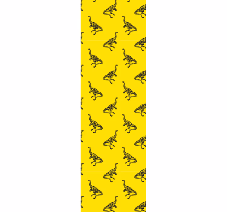 Yellow adventure dino wallpaper - TenStickers
