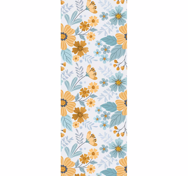 Butterfly Floral Arrangement flowers wallpaper - TenStickers