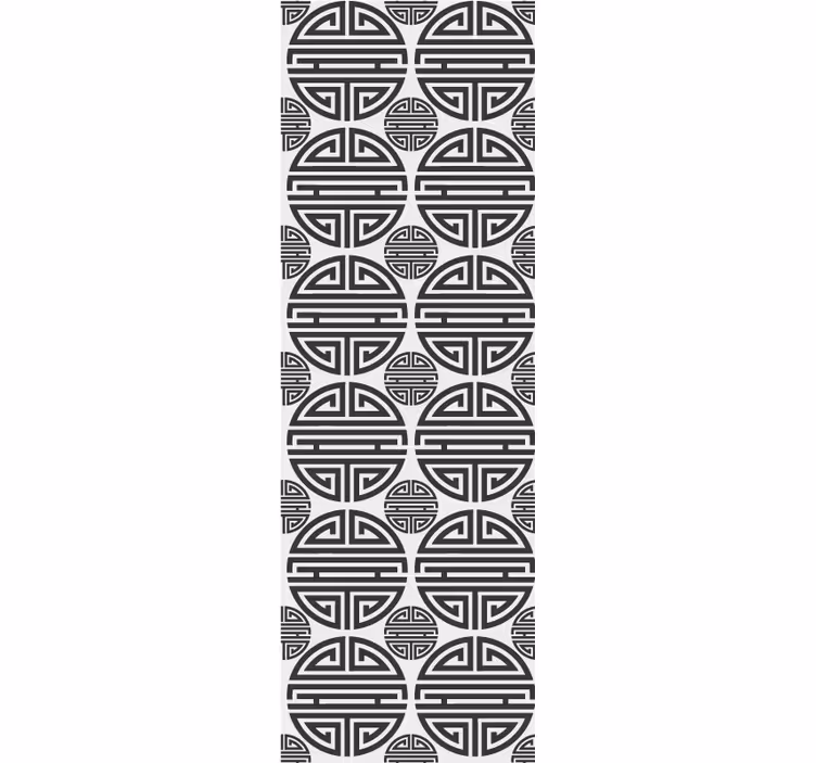 Tribal black and white pattern wallpaper dots - TenStickers