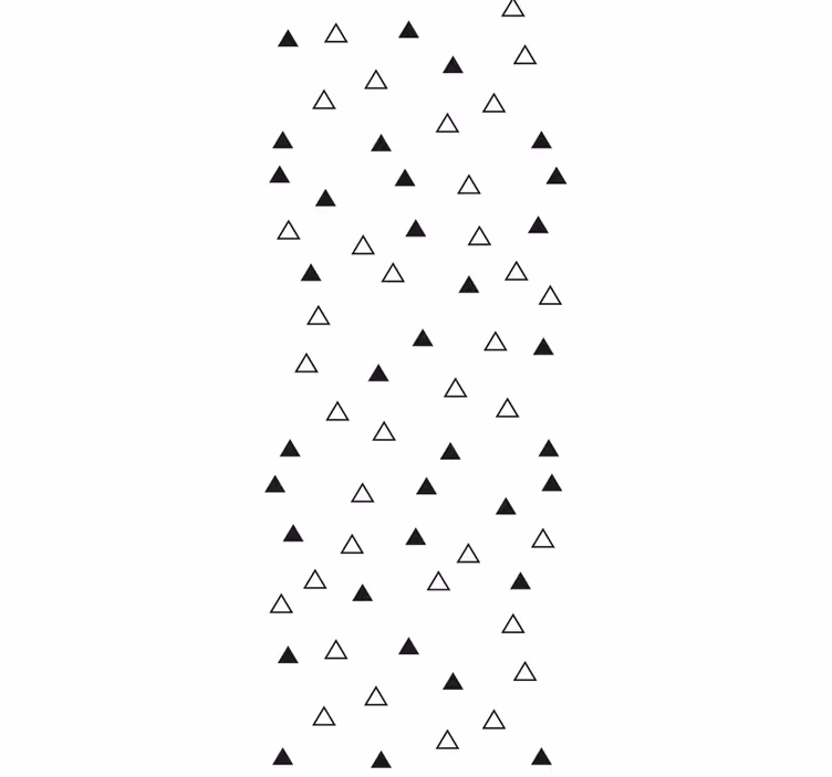 Scandinavian black and white pattern wallpaper triangles - TenStickers