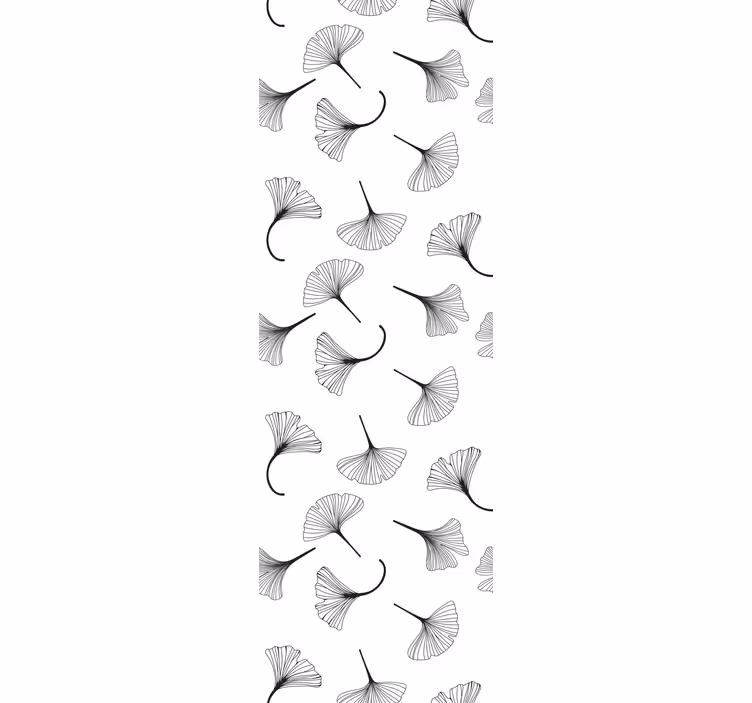Ginkgo Leaf Motif wallpaper flowery - TenStickers