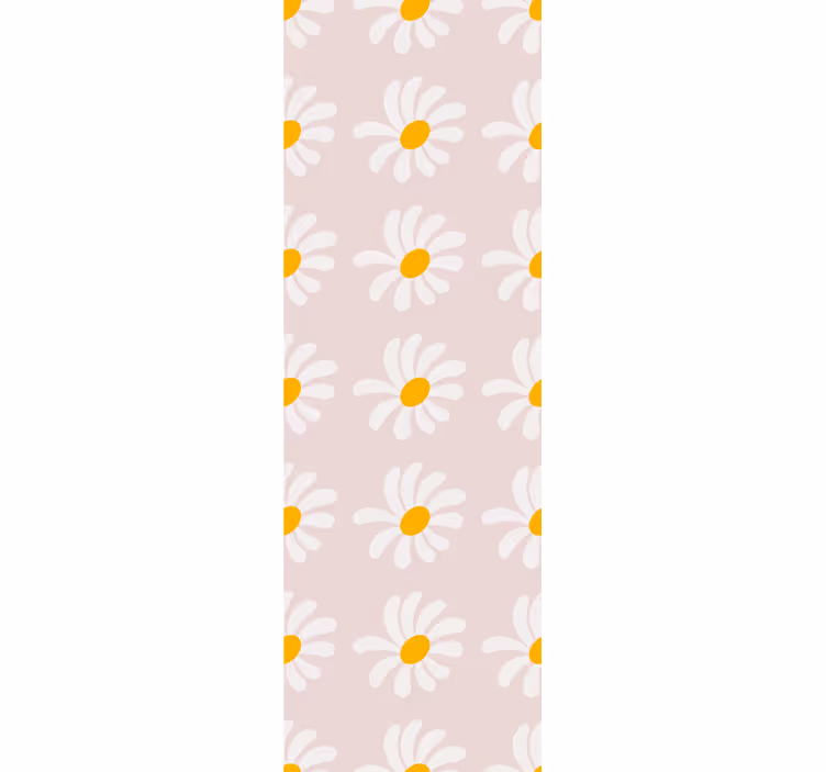 Sweet daisy rows flowers wallpaper - TenStickers