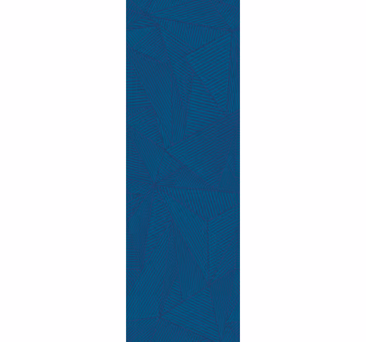 Blue geometric facets wallpaper triangles - TenStickers