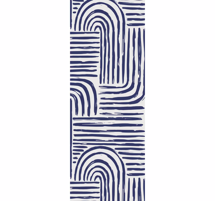 Curved Line Design wallpaper geometric - TenStickers
