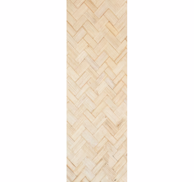Wood feature wallpaper herringbone pattern design - TenStickers