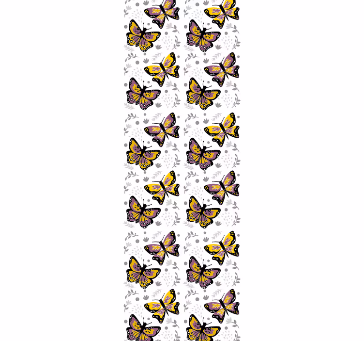Fluttering wing design butterfly wallpaper - TenStickers