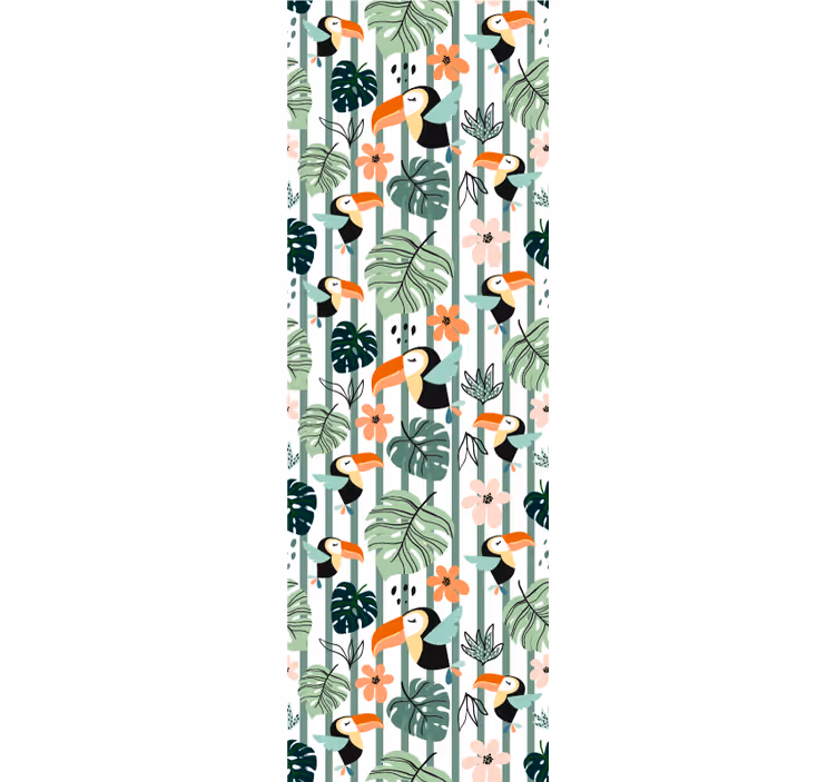 Tropical Toucan Theme cute animal wallpaper - TenStickers