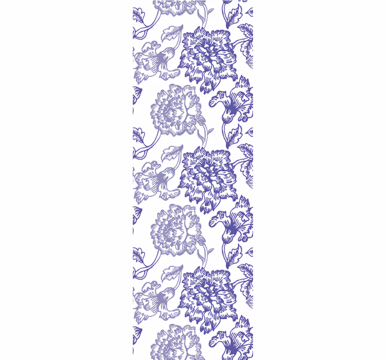 Blue Indigo bloom wallpaper flowery - TenStickers