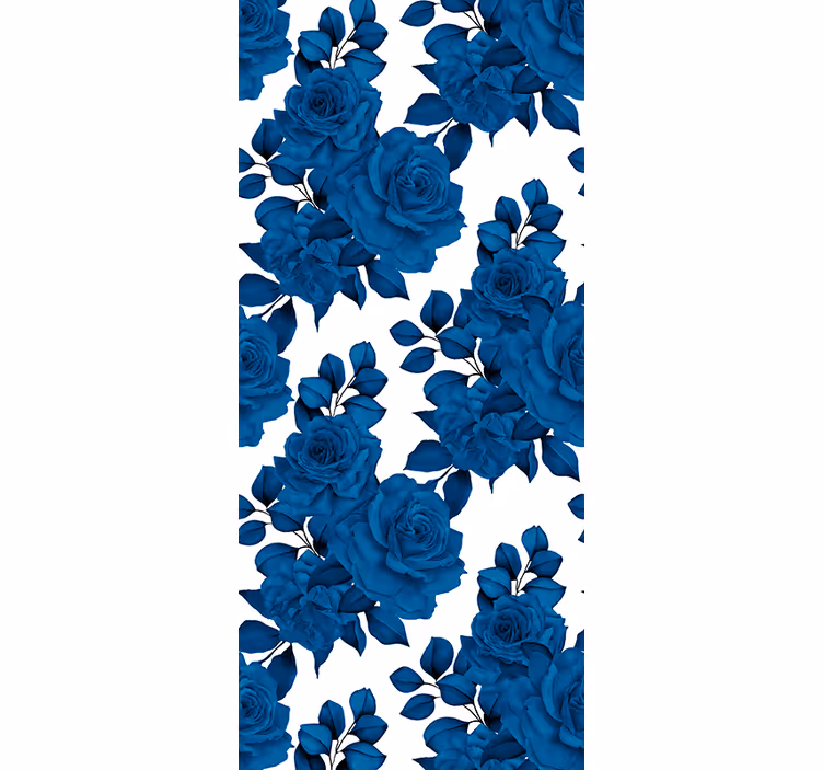 Blue rose bloom wallpaper flowery - TenStickers