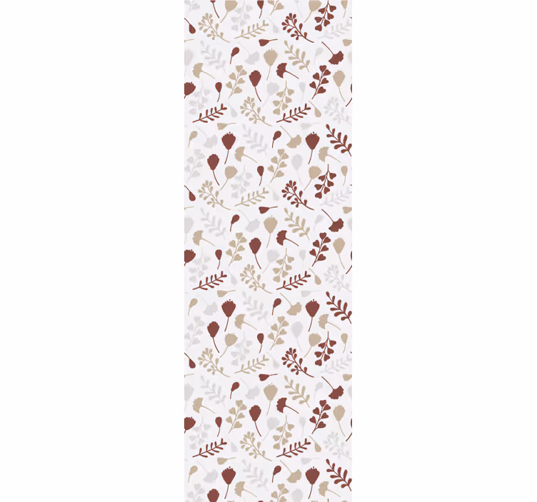 Brown branches arrangement wallpaper flowery - TenStickers