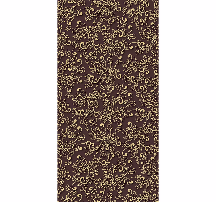 Elegant floral swirls living room wallpaper - TenStickers