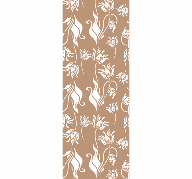 Elegant beige display wallpaper flowery - TenStickers