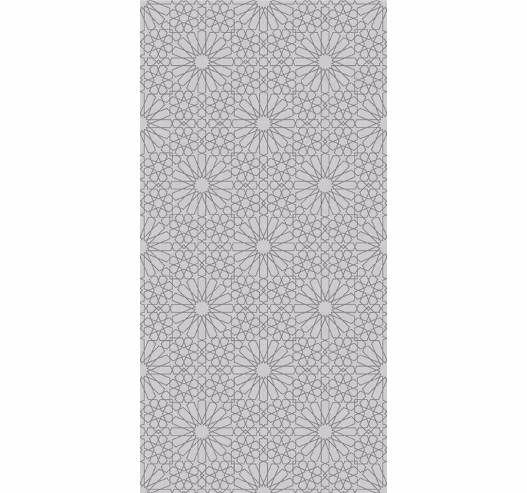 Chic grey print wallpaper flowery - TenStickers
