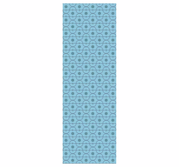 A blue wallpaper with geometric blue patterns - TenStickers