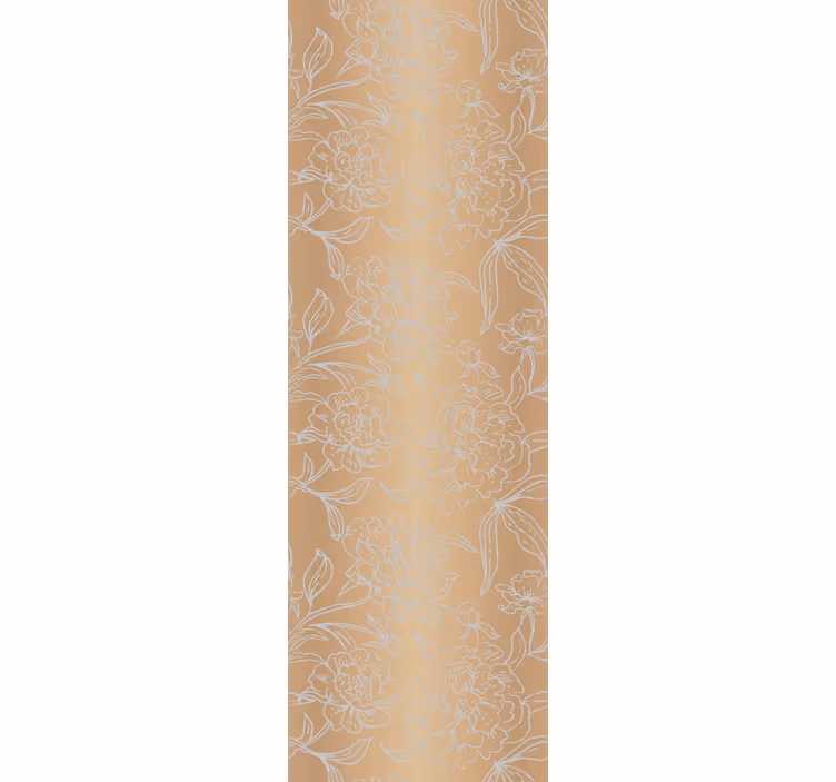 Delicate Floral Accents wallpaper flowery - TenStickers