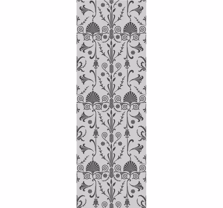 Elegant grey details wallpaper flowery - TenStickers