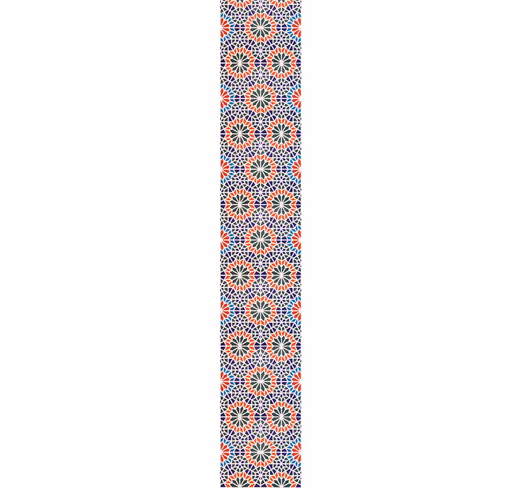 Geometric Floral Motifs wallpaper flowery - TenStickers