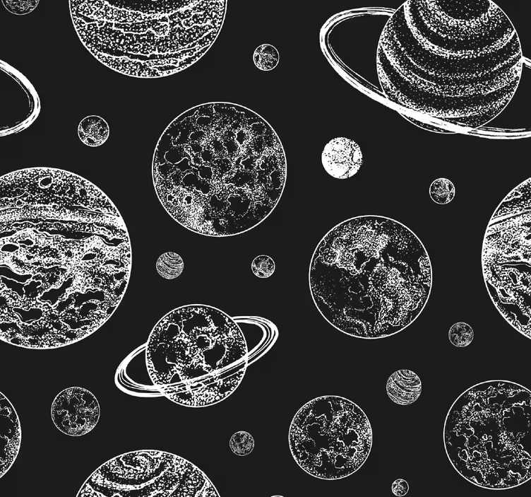 Celestial Bodies Exploration stars wallpaper - TenStickers