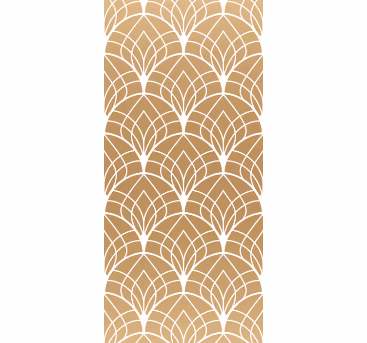 Stylish Leaf Shapes tiles wallpaper - TenStickers