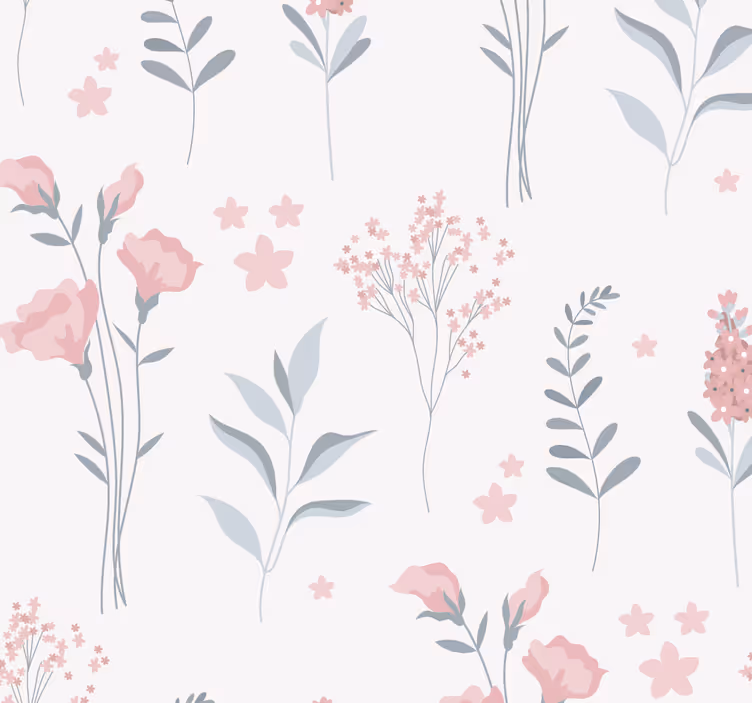 Floral Garden Style flowers wallpaper - TenStickers