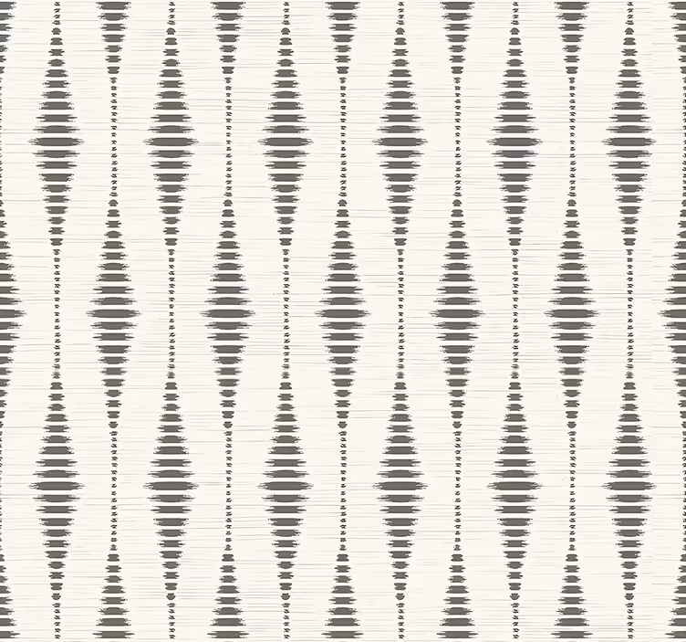 "Rabaul Ikat" grey and beige geometric wallpaper - TenStickers