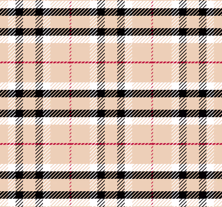 "Burberry" tartan master bedroom wallpaper - TenStickers