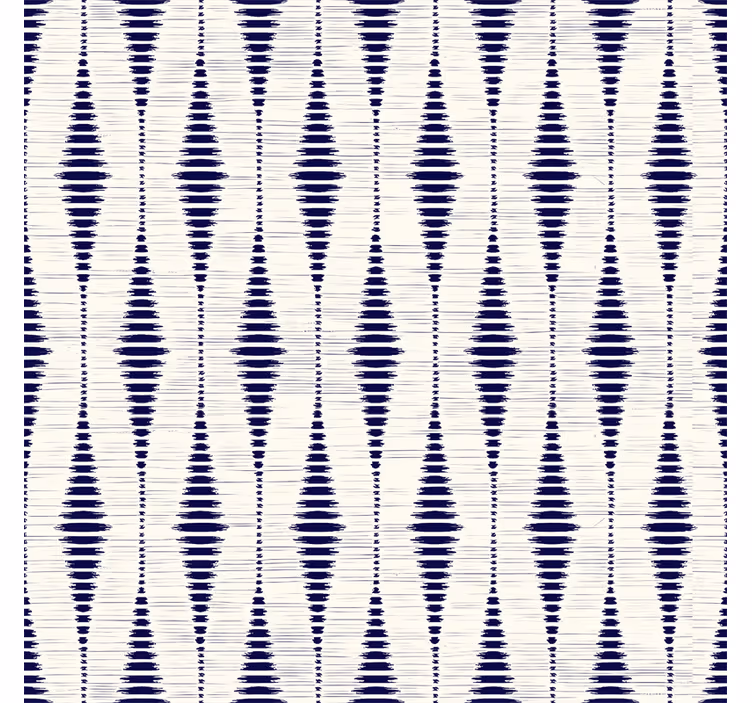 navy blue rabaul ikat geometric wallpaper - TenStickers