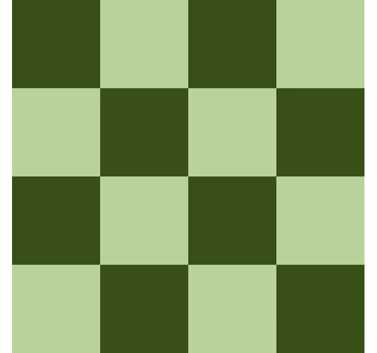 Dark and light green motif tiles wallpaper - TenStickers