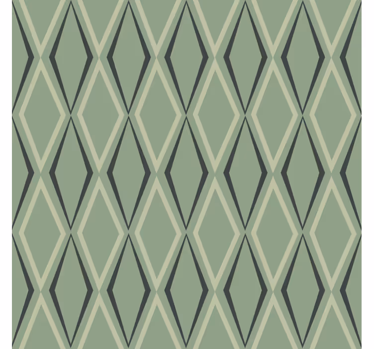 1930's green diamonds other vintage wallpaper - TenStickers
