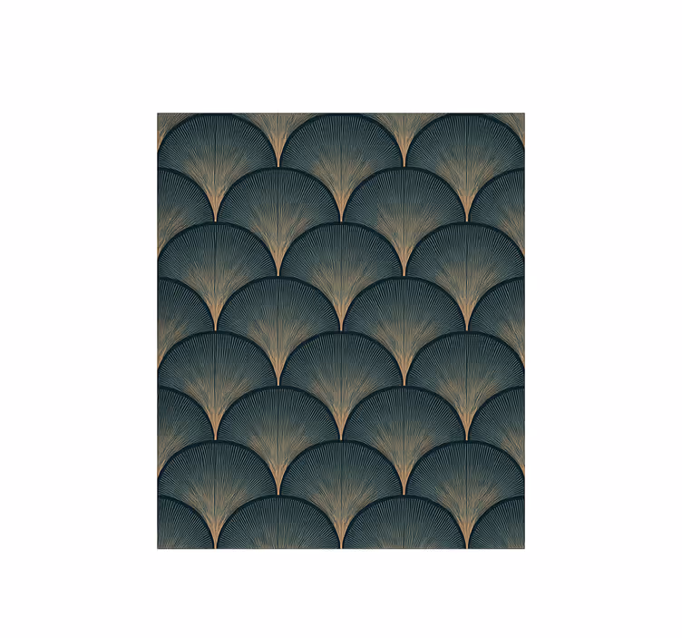 1920's Art Déco green fans other vintage wallpaper - TenStickers